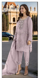 Hoor Tex Hf 35 B Heavy Organza Worked Pakistani Suits