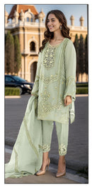 Hoor Tex Hf 35 A Heavy Organza Worked Pakistani Suits