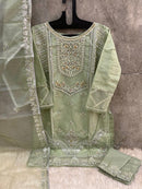 Hoor Tex Hf 35 A Heavy Organza Worked Pakistani Suits