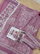 Ziaaz Designs 577 Cotton Embroidery Semi Stitched Outfit With Beautiful Worked Pakistani Suits