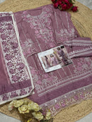 Ziaaz Designs 577 Cotton Embroidery Semi Stitched Outfit With Beautiful Worked Pakistani Suits