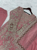 SSR 494 Heavy Faux Georgette Heavy Embroidery Diamond Handwork With Full Sleeve Pakistani Suits