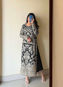 SSR 494 B Heavy Faux Georgette Heavy Embroidery Diamond Handwork With Full Sleeve Pakistani Suits