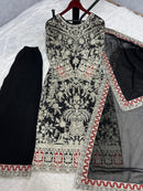 SSR 494 B Heavy Faux Georgette Heavy Embroidery Diamond Handwork With Full Sleeve Pakistani Suits