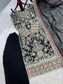 SSR 494 B Heavy Faux Georgette Heavy Embroidery Diamond Handwork With Full Sleeve Pakistani Suits