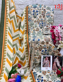 Taj Creations 509 Pure Cotton Print With Crossia Worked Pakistani Suits