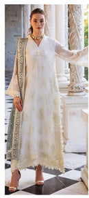 Al Khushbu 6013 Georgette With Heavy Embroidered White Color Pakistani Suits