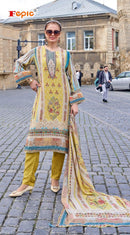 Fepic Rosemeen C 1944 Pure Natural Crape Printed Embroidered Pakistani Suits