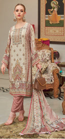 Fepic Rosemeen C 1844 Pure Natural Crape Printed Embroidered Pakistani Suits