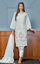 Fepic Rosemeen C 1828 D Organza Embroidered With Heavy Handwork Pakistani Suits