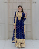 Nsr 833 B Pure Heavy Georgette With Heavy Embroidery Sequence Work Pakistani Suits