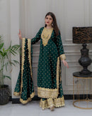 Nsr 833 C Pure Heavy Georgette With Heavy Embroidery Sequence Work Pakistani Suits