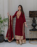 Nsr 833 E Pure Heavy Georgette With Heavy Embroidery Sequence Work Pakistani Suits