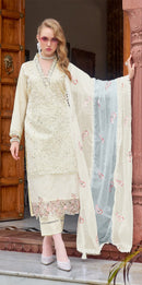 Fepic Rosemeen C 1936 Organza Embroidered With Hand Worked Pakistani Suits