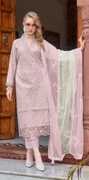 Fepic Rosemeen C 1936 B Organza Embroidered With Hand Worked Pakistani Suits