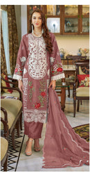 Fepic Rosemeen C 1926 B Organza Embroidered With Hand Worked Pakistani Suits