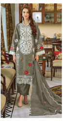 Fepic Rosemeen C 1926 C Organza Embroidered With Hand Worked Pakistani Suits