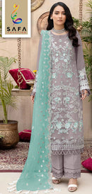 Safa Sf 920 H Georgette With Designer Embroidery And Zarkhan Diamond Work Pakistani Suits