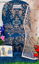 Zarqash 3011 A Georgette Heavy Embroidered Worked Pakistani Suits