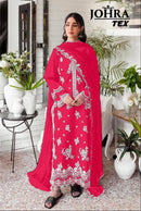 Johra Tex Jt 150 C Reyon Cotton Heavy Embroidered With Perals Moti Worked Pakistani Suits