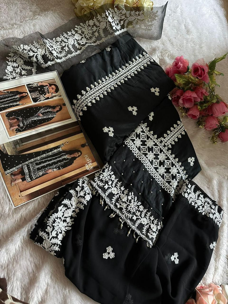 Johra Tex 136 B Reyon Cotton Heavy Embroidered Perals Moti Worked Pakistani Suits