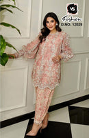 Vs Cod Set 12029 Heavy Reyon With Embroidery Worked Pakistani Pret Kurti