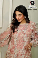 Vs Cod Set 12029 Heavy Reyon With Embroidery Worked Pakistani Pret Kurti