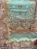 Anamsa 516 Heavy Pure Fox Georgette With Heavy Embroidered With Sequence Work Pakistani Suits