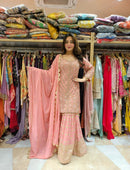 ZSR 3099 Designer Party Wear Look Top Plazzo And Dupatta With Heavy Embroidery Work Pakistani Suits