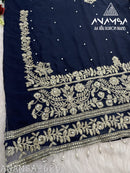 Anamsa 625 Heavy Pure Fox Georgette Embroidered Sequence Moti Work Pakistani Suits