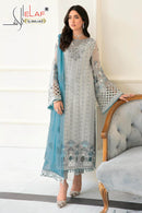 Elaf 183 Heavy Faux Georgette Embroidered With Pearl Cut Worked Pakistani Suits
