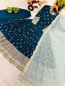 SR CODE 1660 Designer Party Wear Look Full Heavy Embroidery Sequence Work Gown