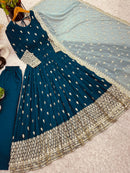 SR CODE 1660 Designer Party Wear Look Full Heavy Embroidery Sequence Work Gown