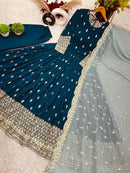 SR CODE 1660 Designer Party Wear Look Full Heavy Embroidery Sequence Work Gown