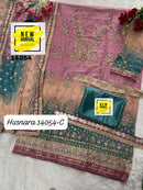 Husnara 14054 C Georgette With Heavy Emboridery Worked Pakistani Suits