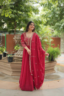 Livewear LW 9208 Faux Blooming Gown With Rich Sequins Embroidered Work Pakistani Gown