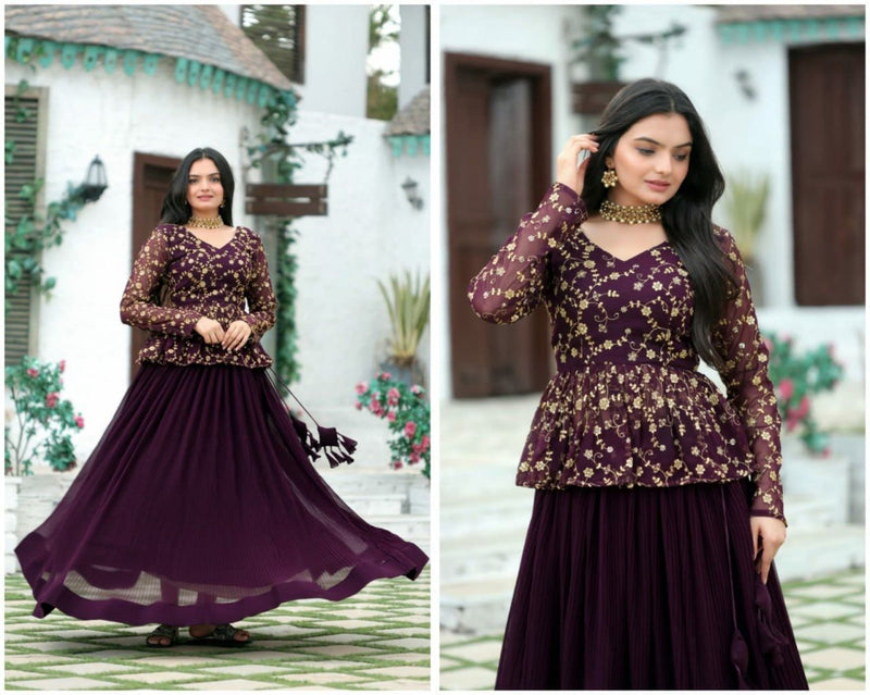 Livewear LW 7045 Designer Sequins Embroiderd Readymade Lehenga Choli Set