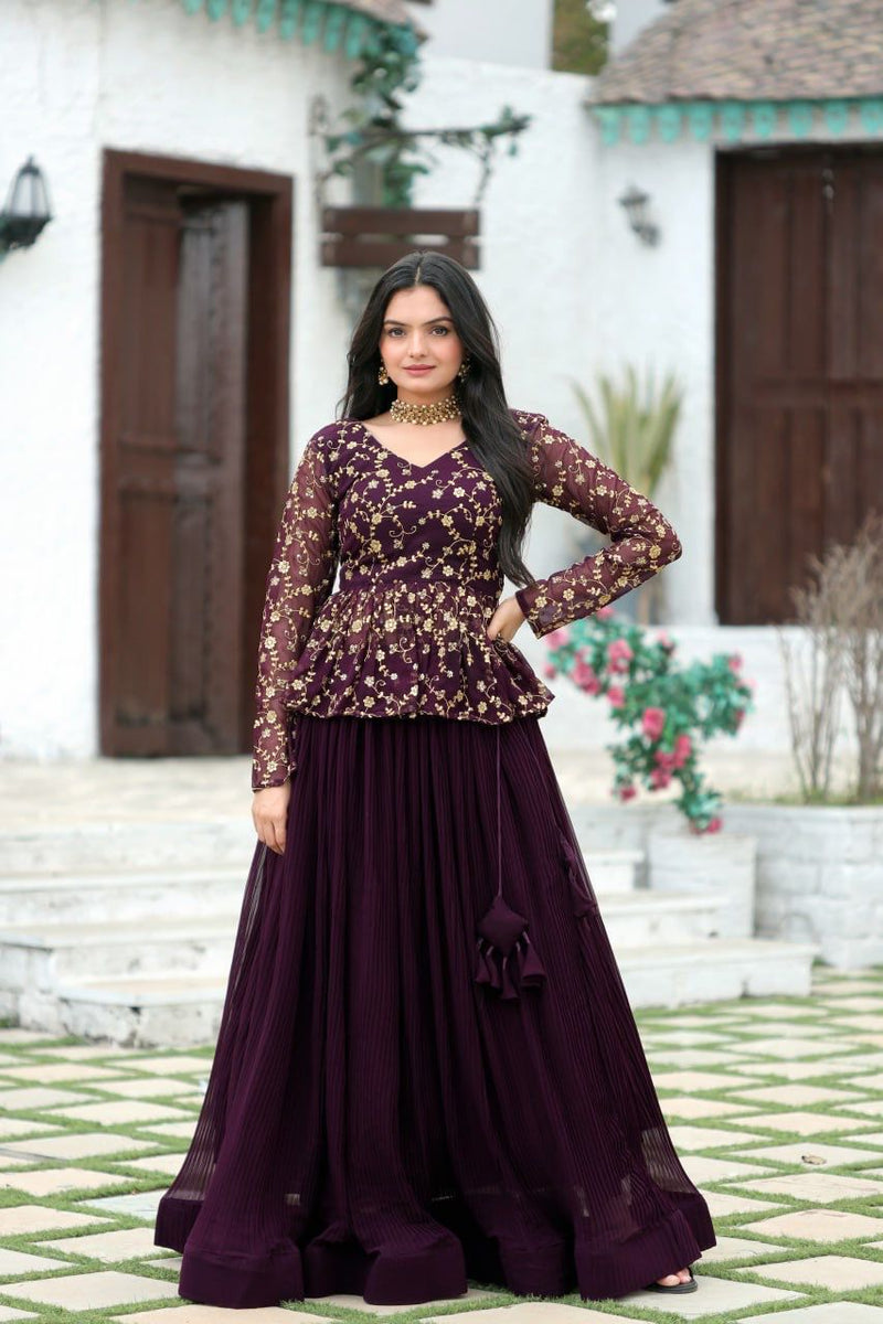 Livewear LW 7045 Designer Sequins Embroiderd Readymade Lehenga Choli Set