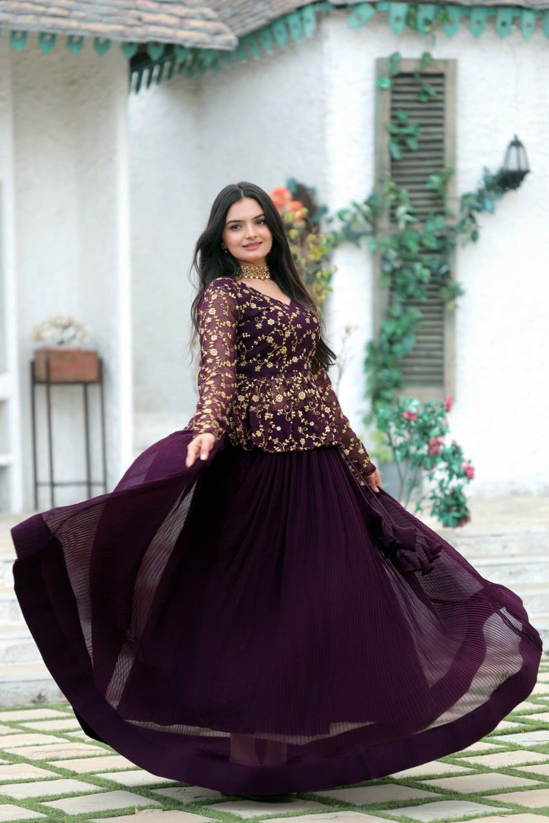 Livewear LW 7045 Designer Sequins Embroiderd Readymade Lehenga Choli Set