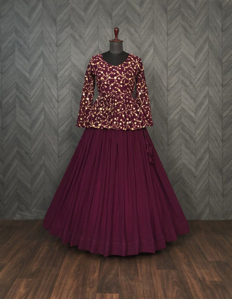 Livewear LW 7045 Designer Sequins Embroiderd Readymade Lehenga Choli Set
