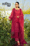 Johra Tex JT 154 Cambric Cotton Heavy Embroidery Perals Moti Work Pakistani Suits