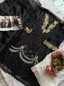 Ziaaz Designs 596 Rayon Sequins Schiffli Work Embroidered Semi Stitched Pakistani Outfit