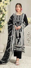 Zarqash Z 3096 A Georgette Fabrics Fancy Heavy Embroidered Daimond Work Pakistani Suits