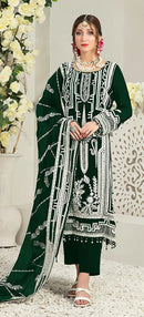 Zarqash Z 3096 D Georgette Fabrics Fancy Heavy Embroidered Daimond Work Pakistani Suits