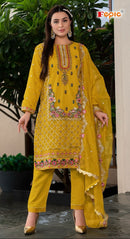 Fepic Rosemeen C 1670 Georgette Embroidered With Heavy Khatli Work Pakistani Suits