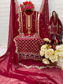 Fepic Rosemeen C 1670 C Georgette Embroidered With Heavy Khatli Work Pakistani Suits