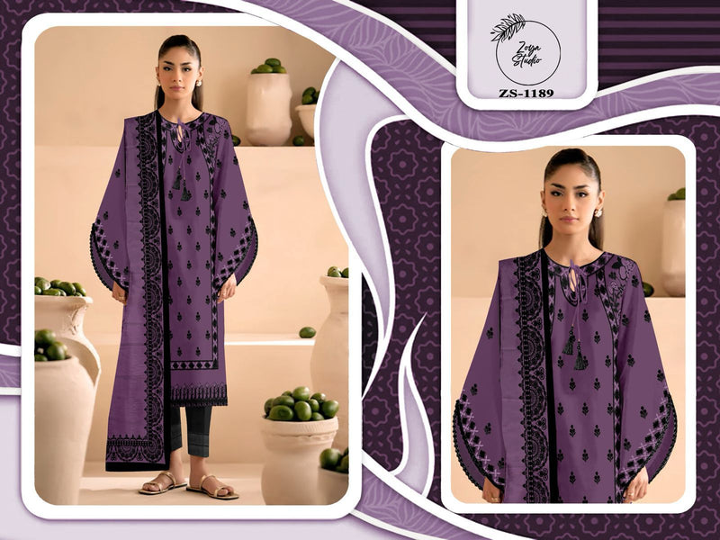 Zoya Studio ZS 1189 Readymade Satin Georgotte Delicate Embroidery Latkan Pakistani Pret