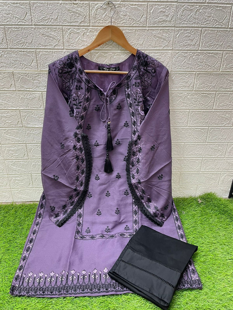 Zoya Studio ZS 1189 Readymade Satin Georgotte Delicate Embroidery Latkan Pakistani Pret