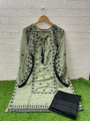 Zoya Studio ZS 1189 B  Readymade Satin Georgotte Delicate Embroidery Latkan Pakistani Pret