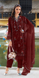 Fepic Rosemeen C 1934 B Organza Embroidered With Beautiful Hand Work Pakistani Suits